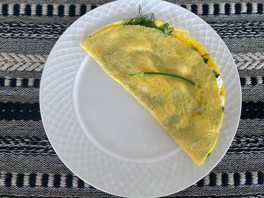 Garden Herb Omelette with Goat Cheese